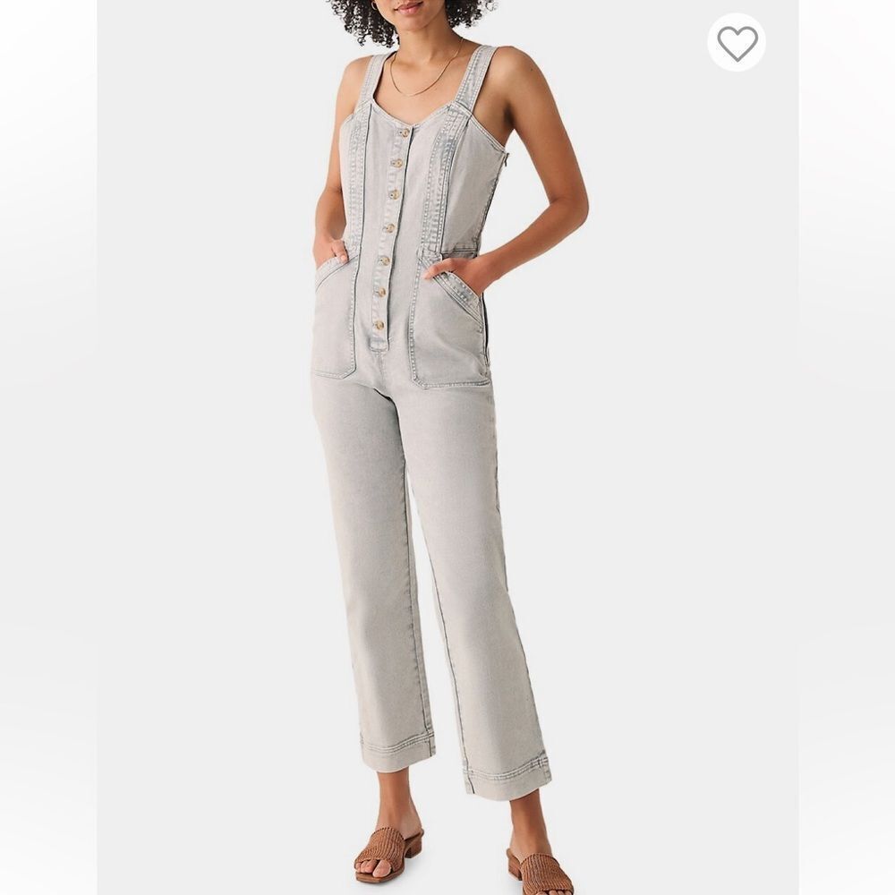 Faherty Light Gray Jumpsuit